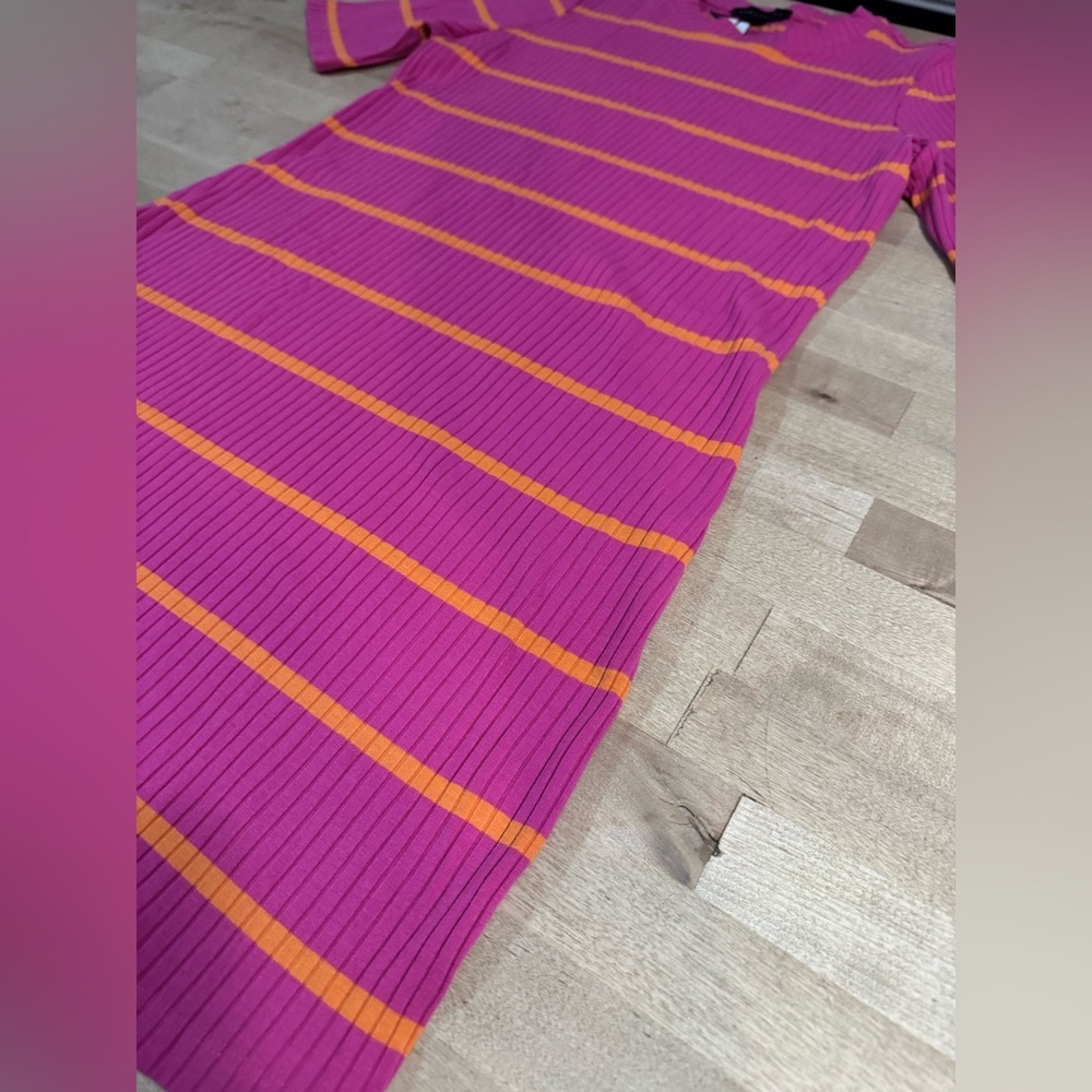 NWT Sanctuary Must Have Pink and Orange Striped Dress 1X - Picture 10 of 16